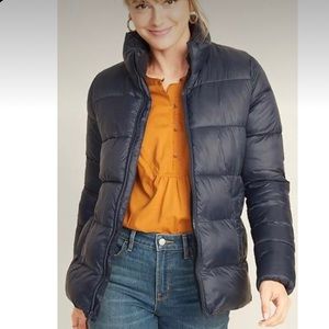 Old Navy Puffer Jacket Navy Blue (size xs) with matching mittens